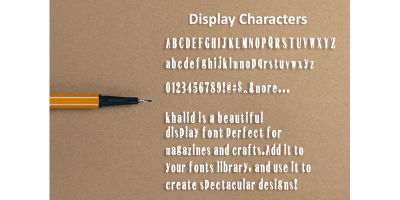 Khalid Font by mhd.usman00 — Display Font — thumbnail 4