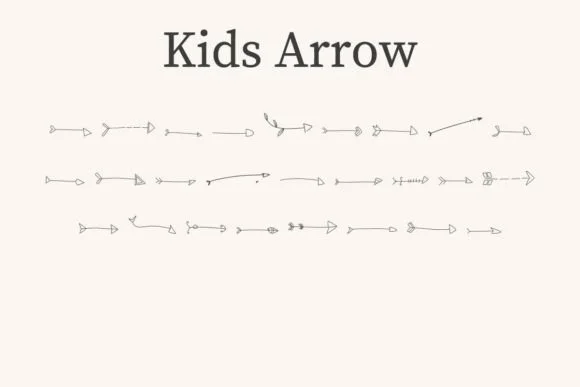 Kids Arrow by CraftedType Studio — Dingbats Font