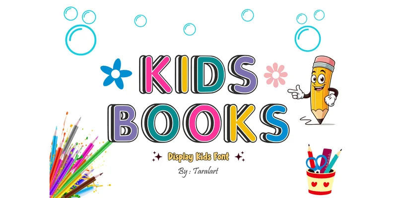 Kids Books Font by TaralArt — Display Font