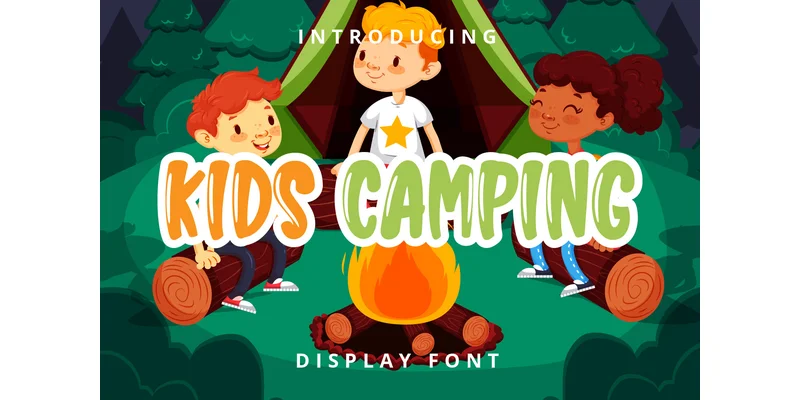 Kids Camping Font by Planetz studio — Display Font