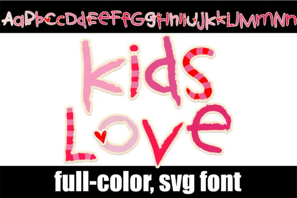 Kid's Love by Illustration Ink — Color Fonts Font