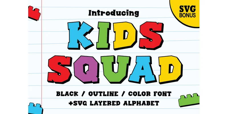 Kids Squad Font by SVG Bloom by SVG Bloom โ Color Fonts Font