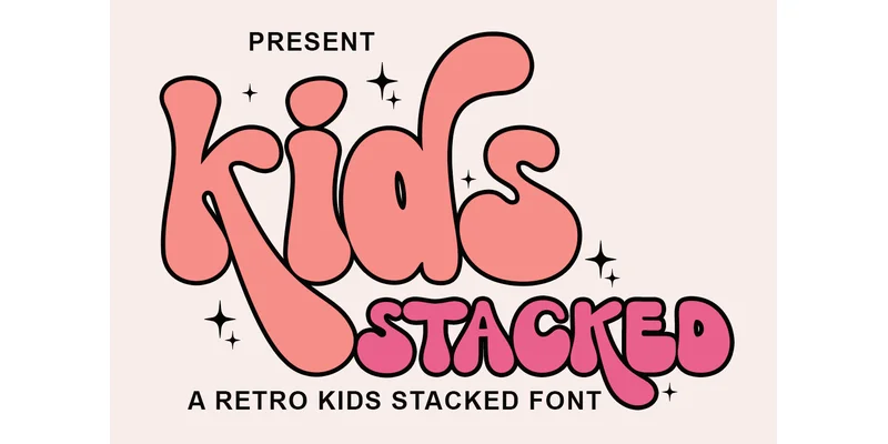 Kids Stacked Font by AF Type โ Display Font