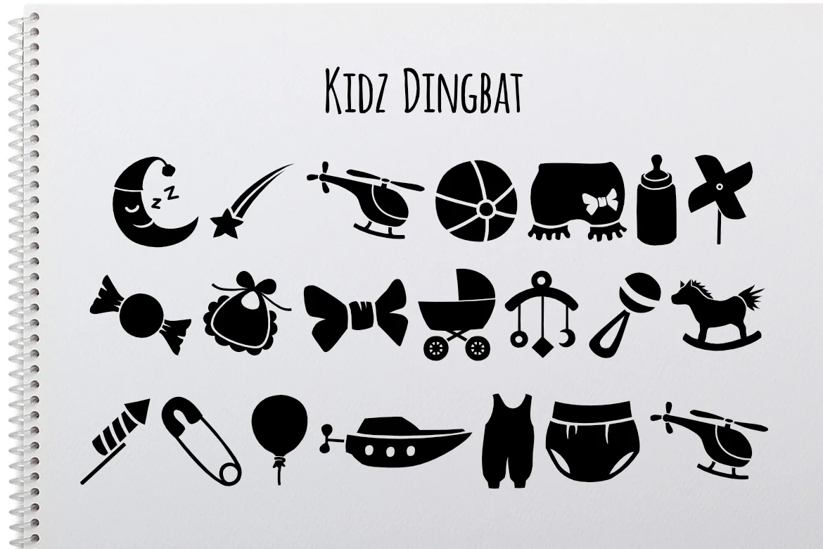 Kidz Dingbat by LebahStudio — Dingbats Font