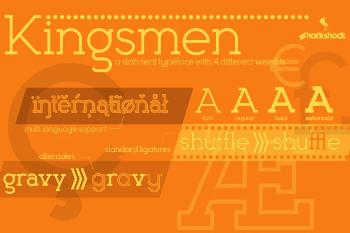 Kingsmen by Sharkshock — Slab Serif Font