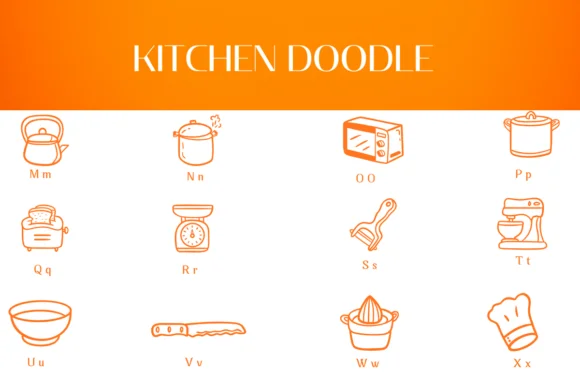 Kitchen Doodle by Heartcraft Atelier — Dingbats Font — thumbnail 3
