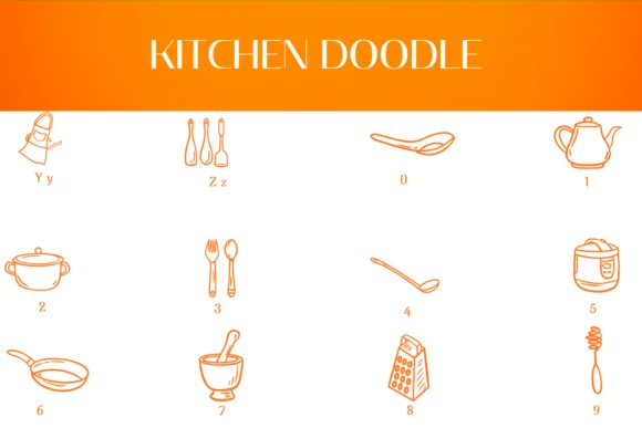 Kitchen Doodle by Heartcraft Atelier — Dingbats Font — thumbnail 4