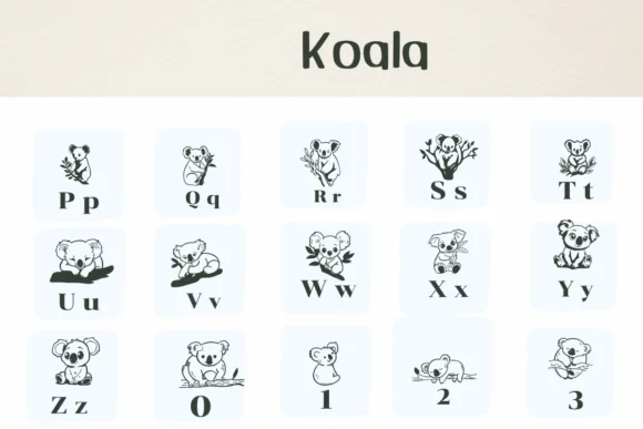 Koala by Ketsarin — Dingbats Font — thumbnail 3