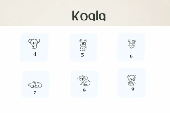 Koala by Ketsarin — Dingbats Font — thumbnail 4