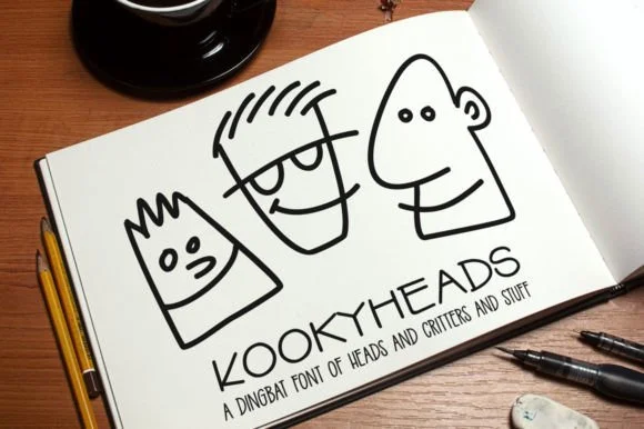 Kookyheads by GeekMissy — Dingbats Font