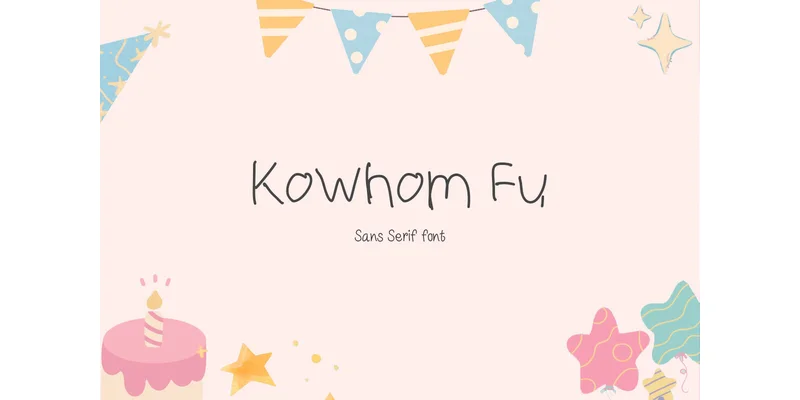 Kowhom Fu Font by TanoiCartoonist — Sans Serif Font