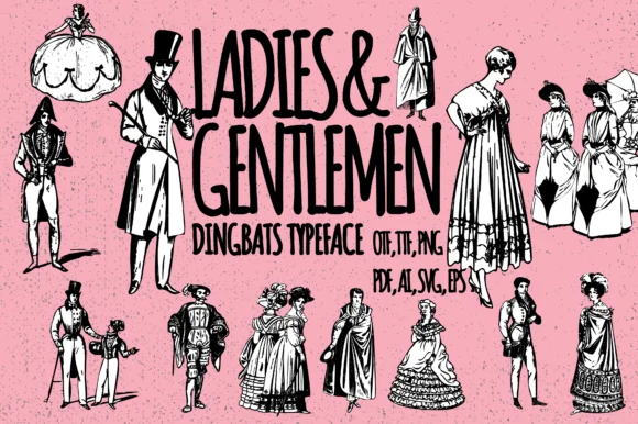 Ladies &amp; Gentlemen by Minimalistartstudio — Dingbats Font