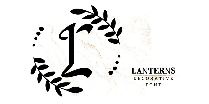 Lanterns Font by Chada Art by Chada Art — Decorative Font