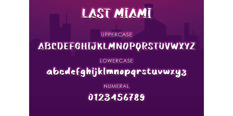 Last Miami Font by yogaletter6 — Display Font — thumbnail 7