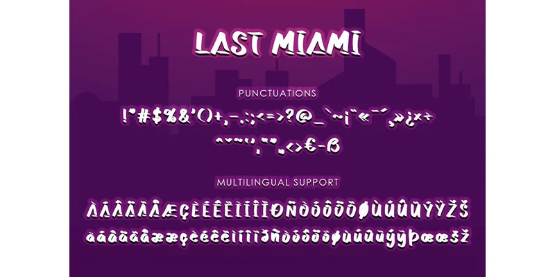 Last Miami Font by yogaletter6 — Display Font — thumbnail 8