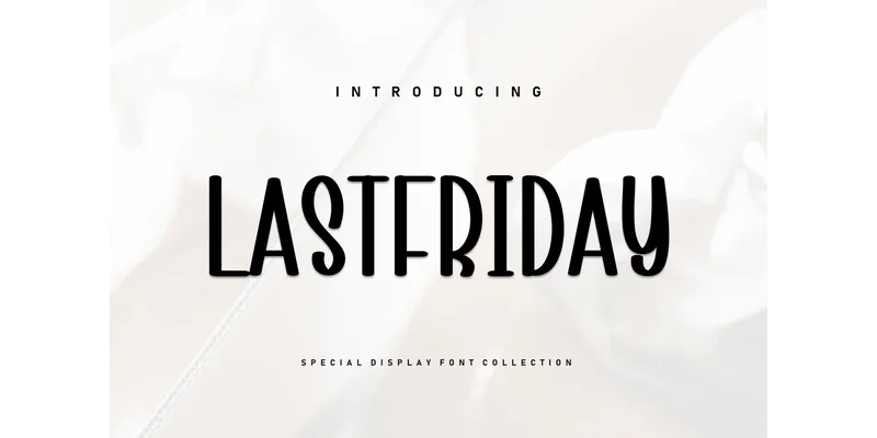 Lastfriday Font by KC Production — Display Font