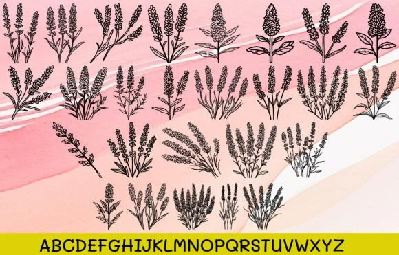 Lavender Flower by MOMAT THIRTYONE — Dingbats Font — thumbnail 2