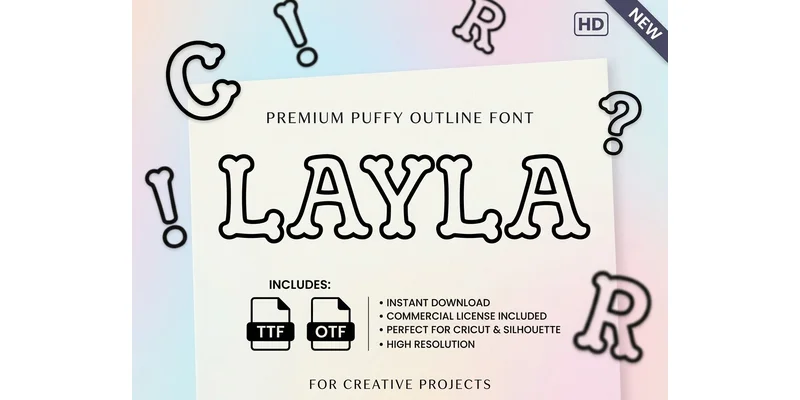 Layla Font by Raholco — Display Font — thumbnail 2