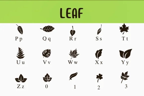 Leaf by Nongyao — Dingbats Font — thumbnail 3