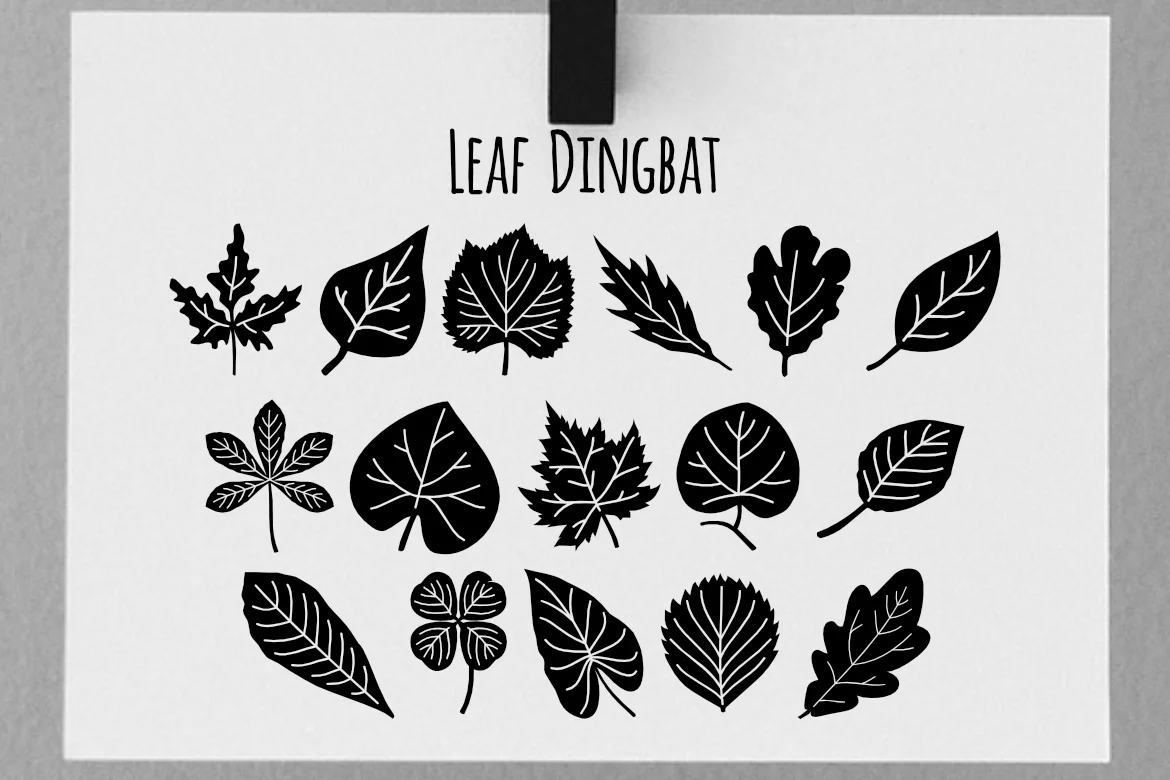 Leaf Dingbat by LebahStudio — Dingbats Font