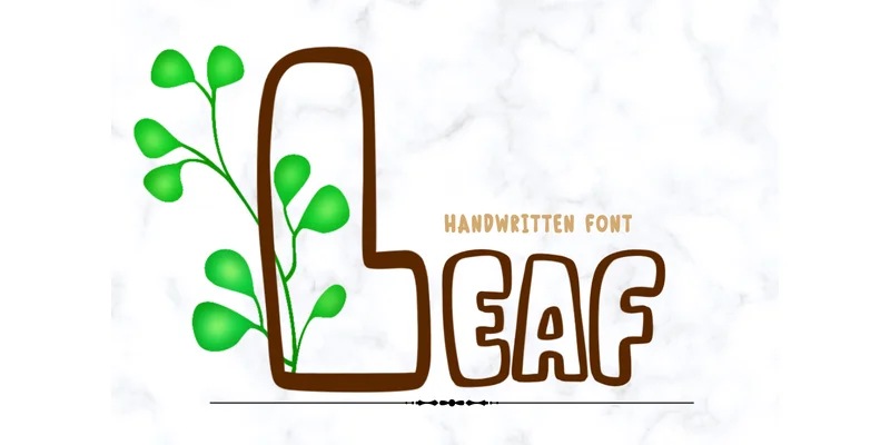 Leaf Font by PraewDesigns by PraewDesigns — Decorative Font