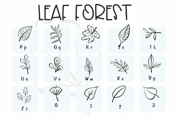 Leaf Forest by Sirinart — Dingbats Font — thumbnail 3
