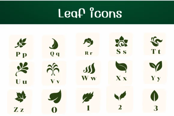 Leaf Icon by Ketsarin — Dingbats Font — thumbnail 3