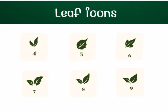 Leaf Icon by Ketsarin — Dingbats Font — thumbnail 4