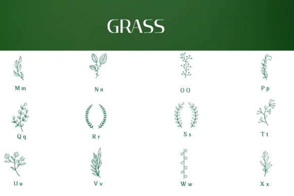 Leaf Line Art by Heartcraft Atelier — Dingbats Font — thumbnail 3
