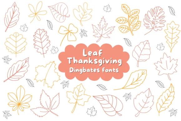 Leaf Thanksgiving by Natchuta — Dingbats Font