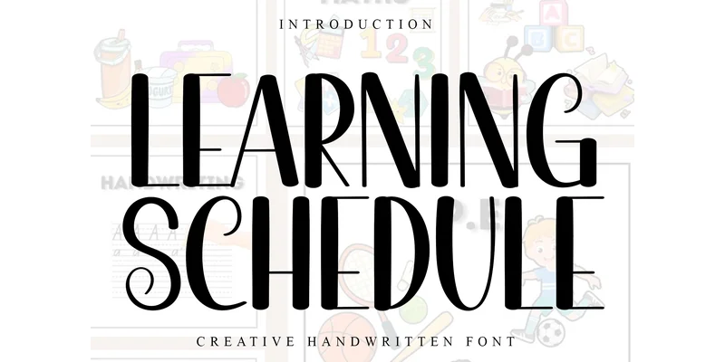 Learning Schedule Font by PiPi Creative — Display Font