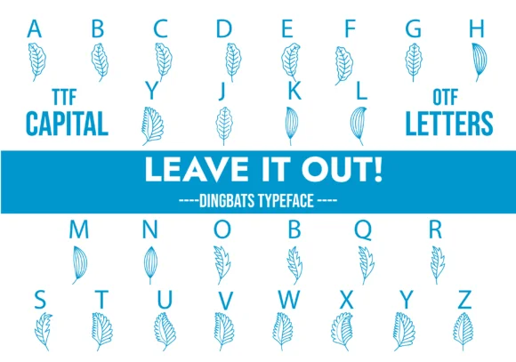 Leave It out by Minimalistartstudio — Dingbats Font