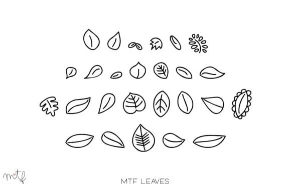 Leaves by Miss Tiina — Dingbats Font