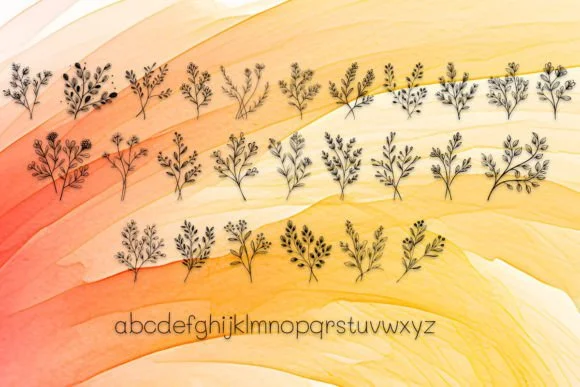 Leaves of Memories by MOMAT THIRTYONE — Dingbats Font — thumbnail 3