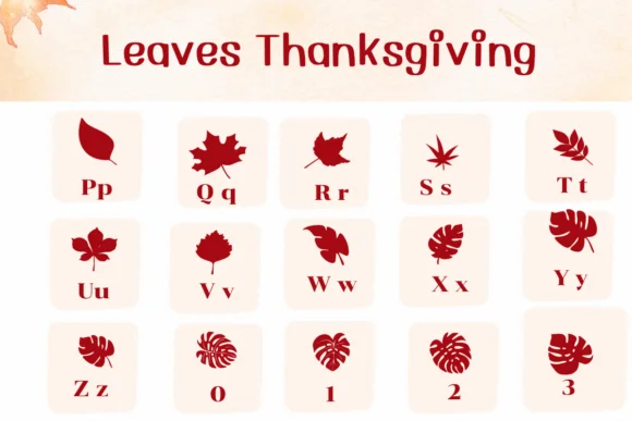Leaves Thankgiving by Ketsarin — Dingbats Font — thumbnail 3