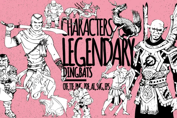 Legendary Characters by Minimalistartstudio — Dingbats Font