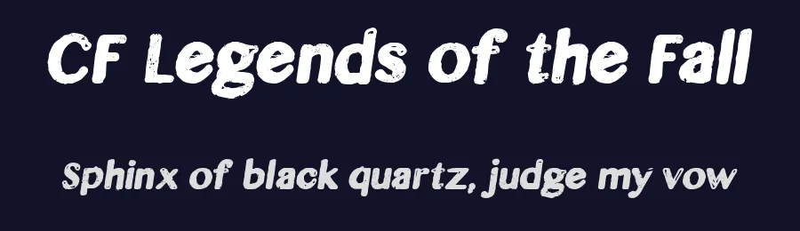 CF Legends of the Fall by Cloutierfontes — Decorative Font — thumbnail 2
