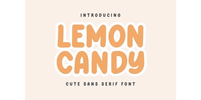 Lemon Candy Font by Letterayu — Display Font