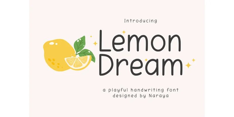 Lemon Dream Font by Naraya Studio by Naraya Studio — Sans Serif Font