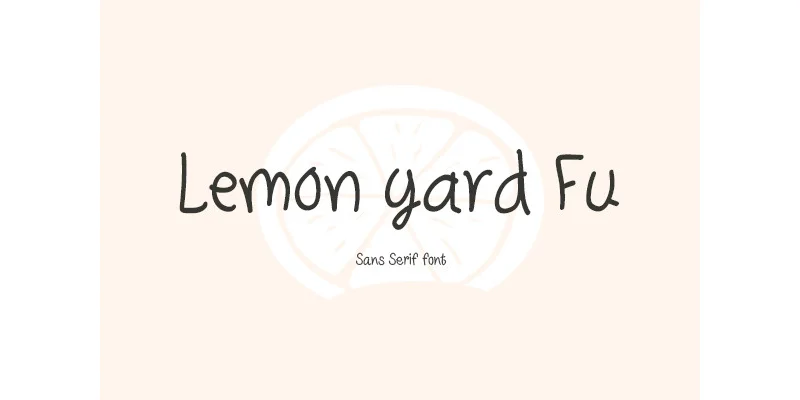 Lemon Yard Fu Font by TanoiCartoonist — Sans Serif Font