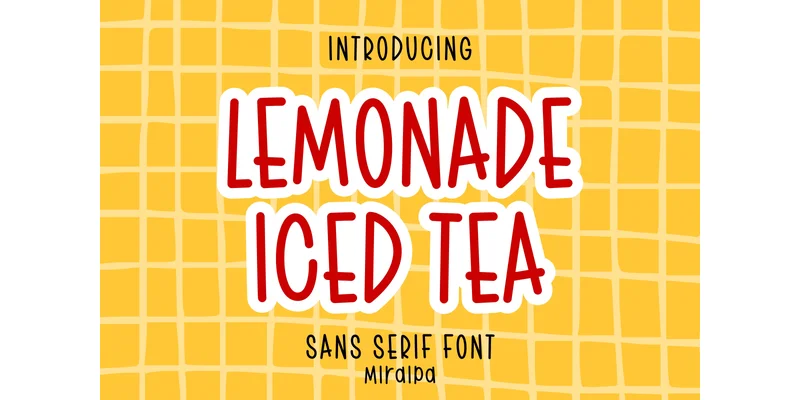 Lemonade Iced Tea Font by miraipa — Sans Serif Font