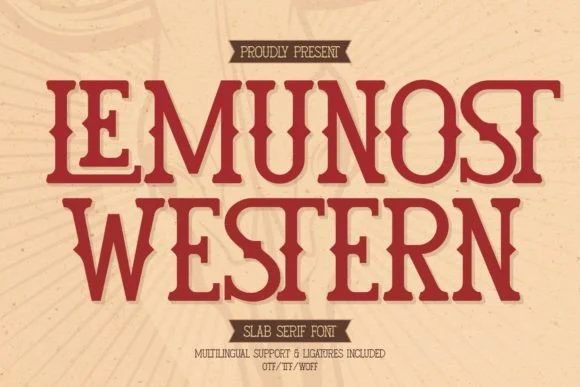 Lemunost Western by Denustudios — Slab Serif Font