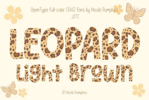 Leopard Light Brown by Nicolo Pumpkins โ Color Fonts Font