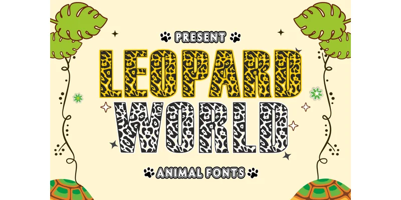Leopardworld Regular Font by anamalmusyaffaCreative by anamalmusyaffaCreative — Decorative Font