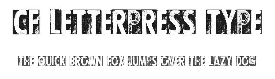 CF Letterpress Type