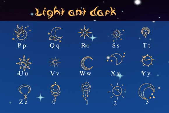 Light and Dark by Nongyao — Dingbats Font — thumbnail 3