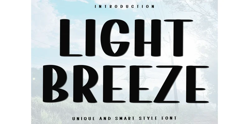 Light Breeze Font by FreshTypeINK — Display Font
