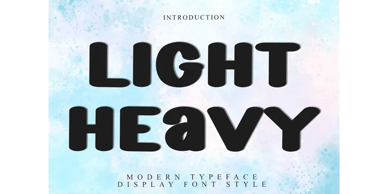 Light Heavy Font by FreshTypeINK — Display Font