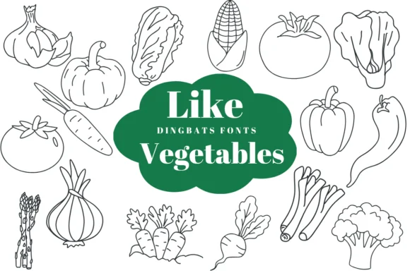 Like Vegetables by Suphitchaya — Dingbats Font