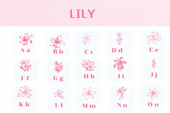 Lily by Ketsarin — Dingbats Font — thumbnail 2
